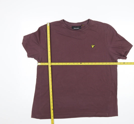 Lyle & Scott Men's Purple XL Cotton Crew Neck Short Sleeve T-Shirt