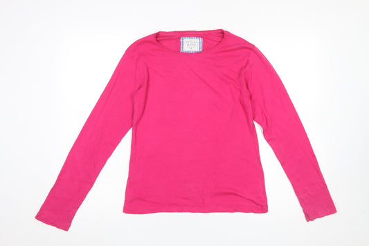 Bare Denim Women Pink Long Sleeve Basic Cotton T-Shirt 2XL