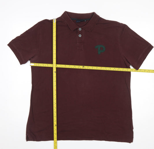 Paul Smith Men's Brown XL Cotton Polo Shirt with Logo