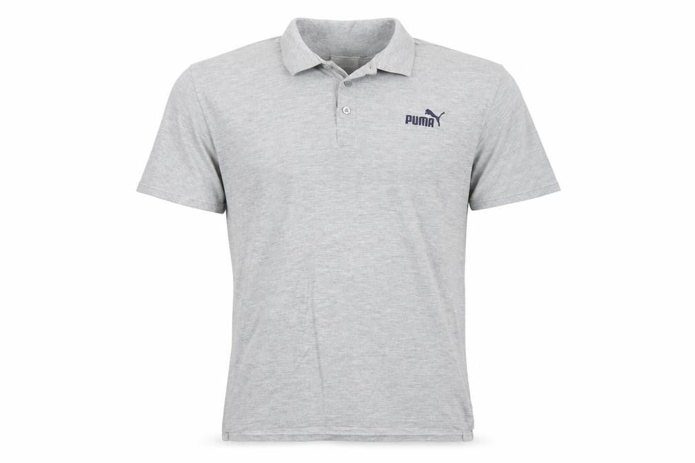 Puma Mens Grey Short Sleeve Regular Fit Polo Shirt Size S
