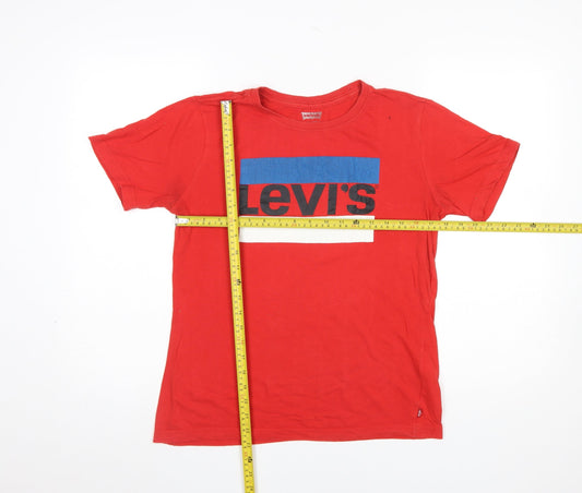 Levi's Boys Red Logo Graphic Cotton T-Shirt Size 14 Years