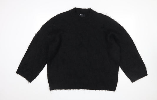 ASOS DESIGN Women's Black Relaxed Knit Pullover Jumper Size S