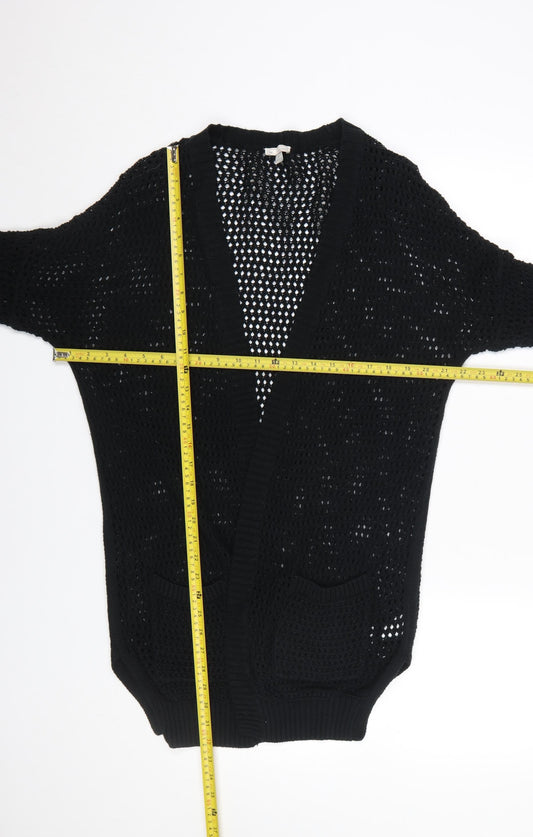 Gap Women's Black Open-Knit Cotton Cardigan Size S