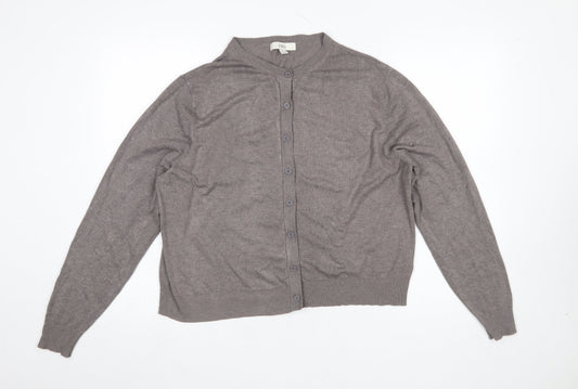 Marks and Spencer Women Brown Size 18 Button-Up Cardigan