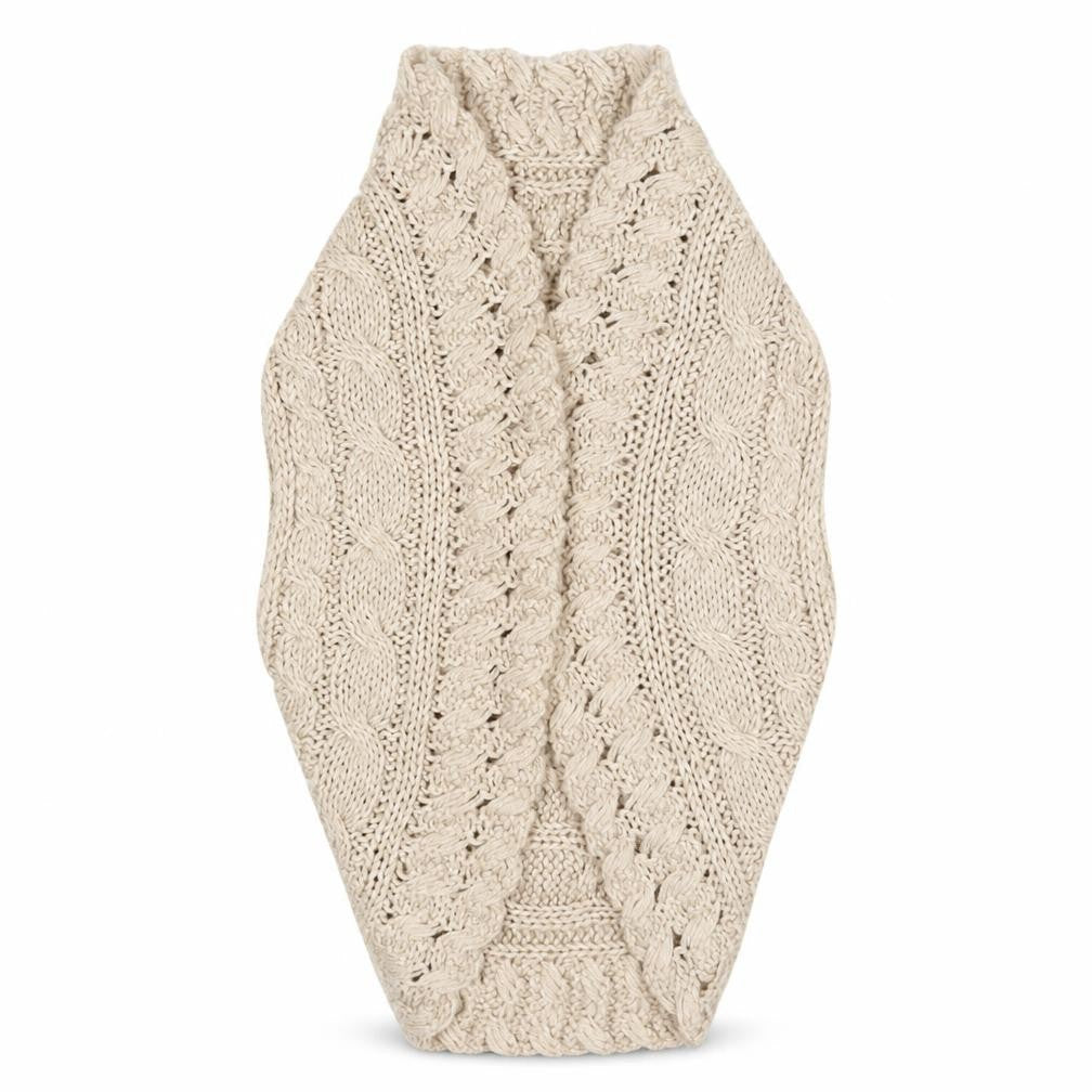 Vanilla Sands Women Beige Chunky Knit Sleeveless Shrug Size 10