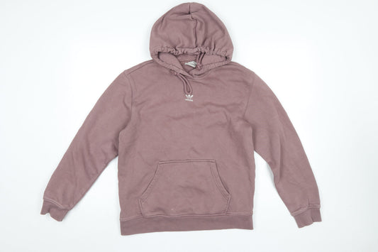 Adidas Women Purple Pullover Hoodie Cotton Blend UK 12 Excellent