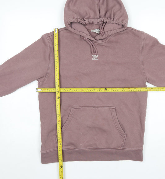 Adidas Women Purple Pullover Hoodie Cotton Blend UK 12 Excellent