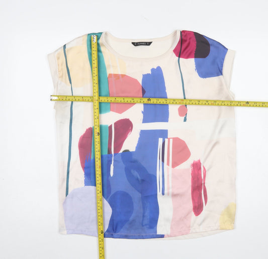 Dunnes Stores Womens Multicoloured Abstract Print Blouse Size 14