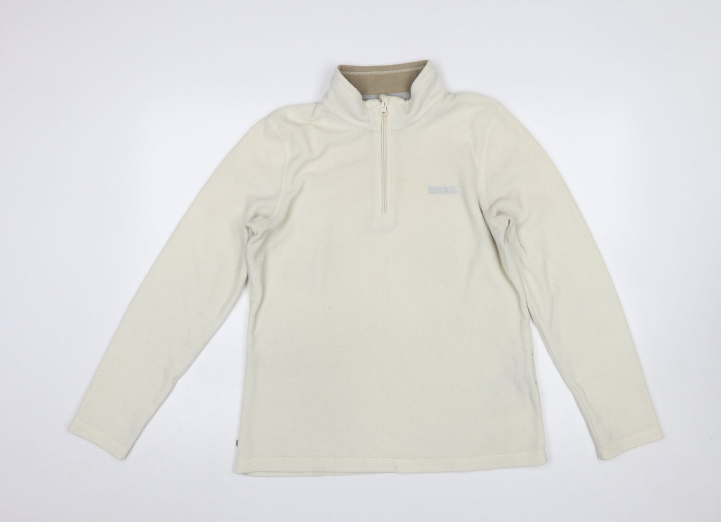 Regatta Women Beige Fleece 1/4 Zip Pullover Sweatshirt UK 12