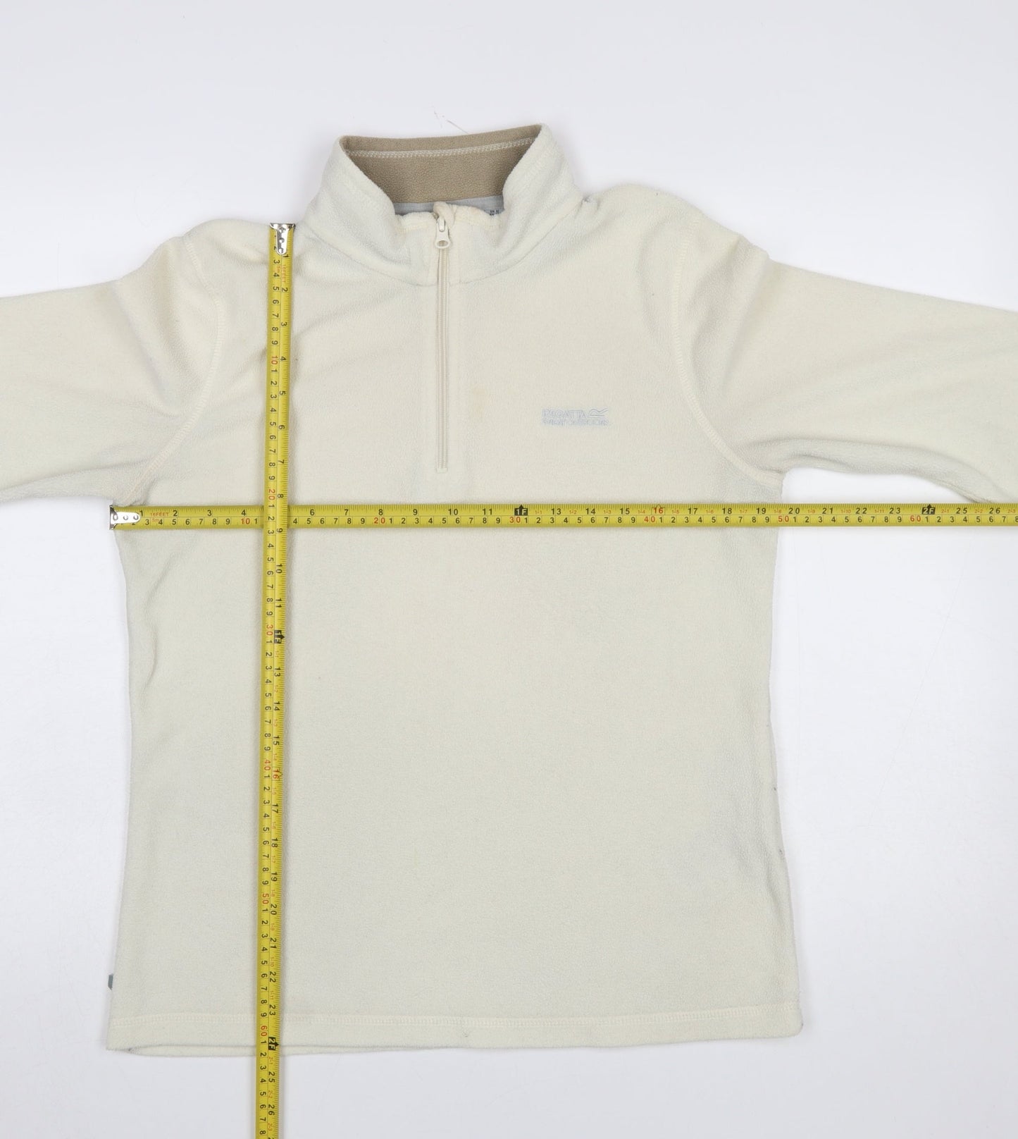 Regatta Women Beige Fleece 1/4 Zip Pullover Sweatshirt UK 12