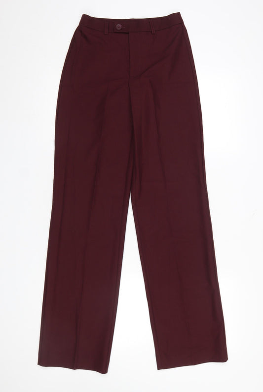 Stradivarius Women’s Red Straight Leg Dress Trousers Size 4