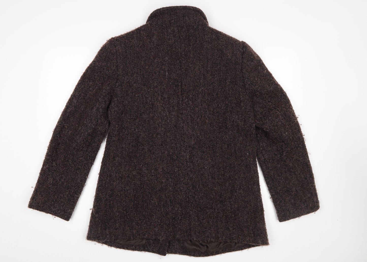 Papaya Women Brown Wool Blend Button Overcoat Size 14