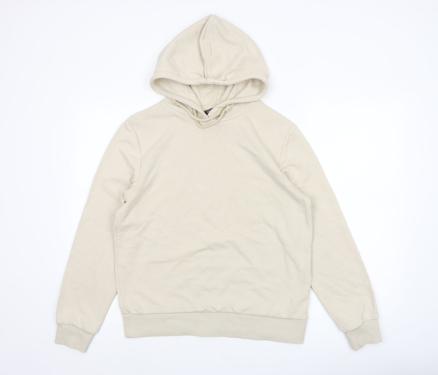 Marks and Spencer Women Beige Pullover Hoodie Size 10 Cotton Blend