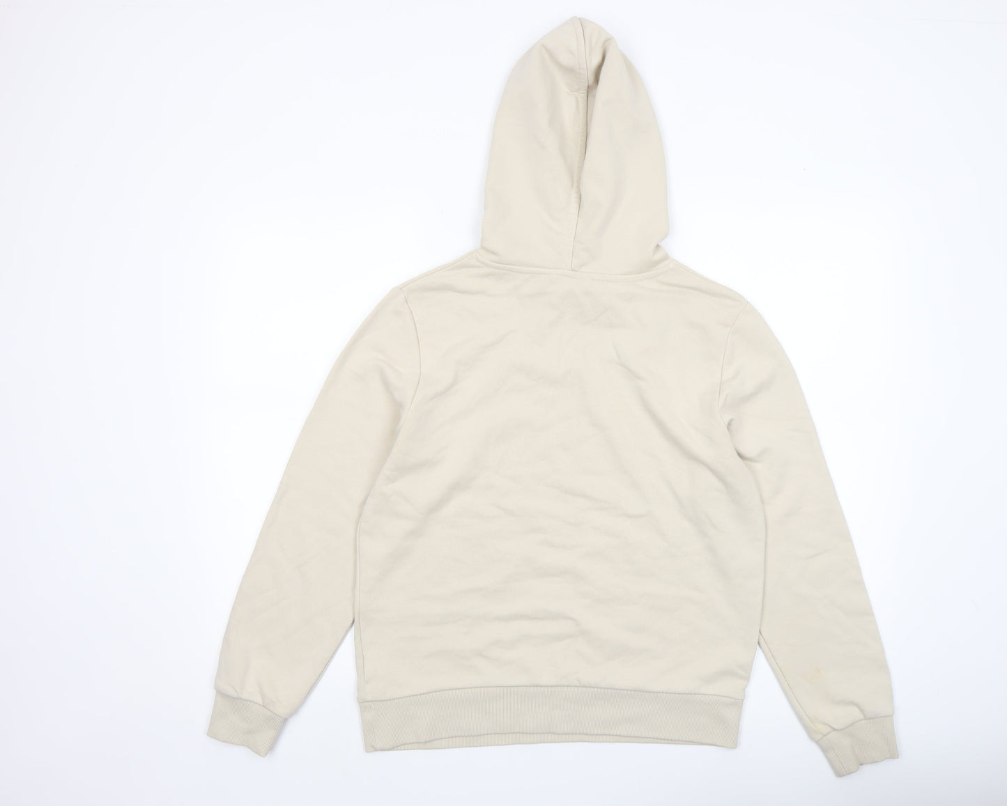 Marks and Spencer Women Beige Pullover Hoodie Size 10 Cotton Blend