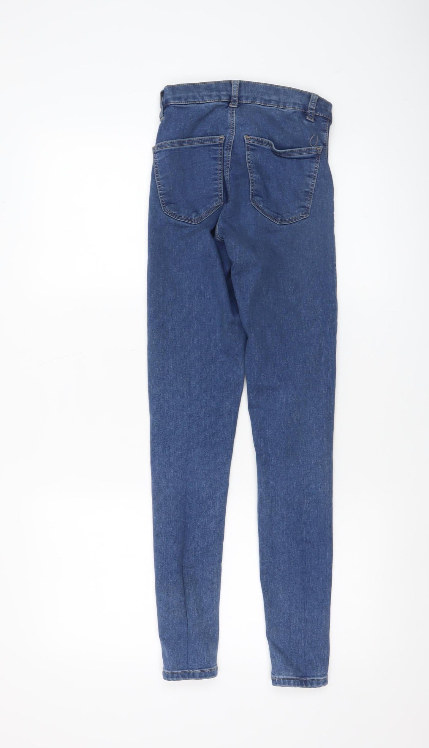 Topshop Women's Blue Skinny Stretch Jeans Size 8 W25 L32