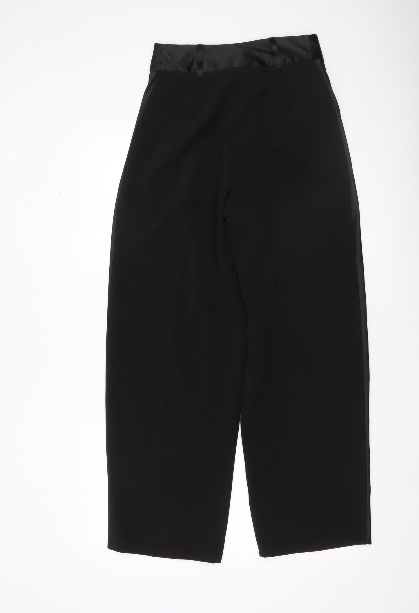 Primark Women’s Black Satin Trim High Waist Dress Pants Size 8