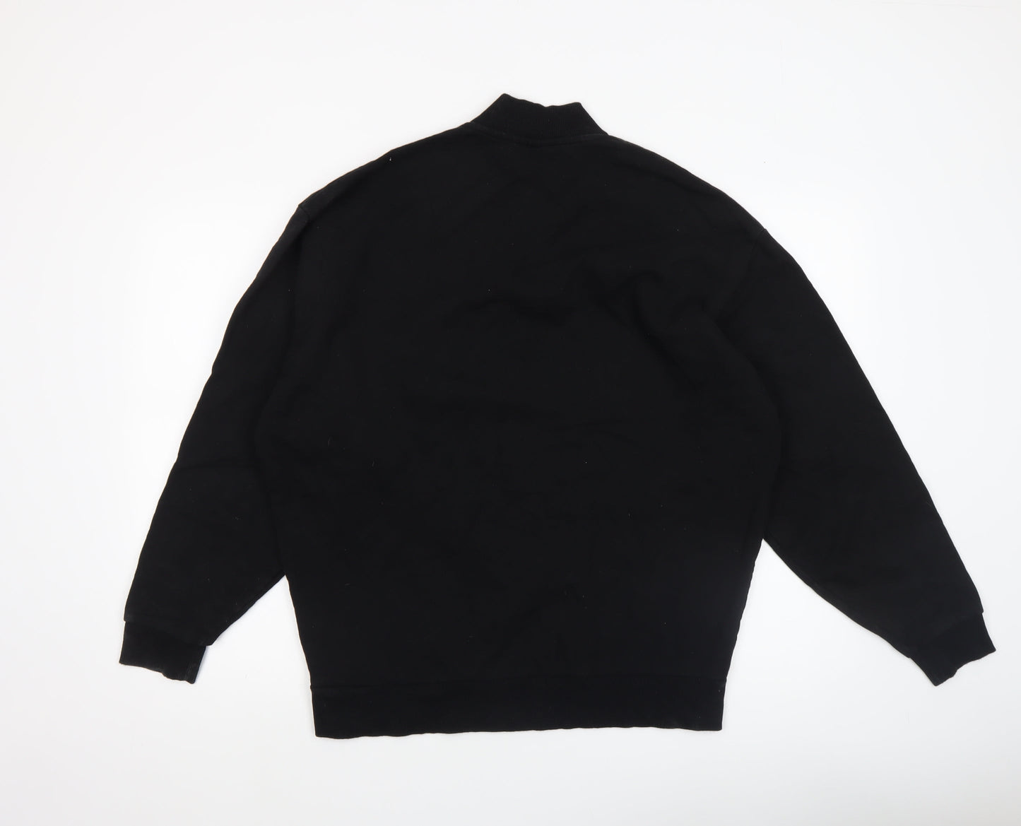 ASOS Men's Black 1/2 Zip High Neck Sweatshirt Size M Regular Fit