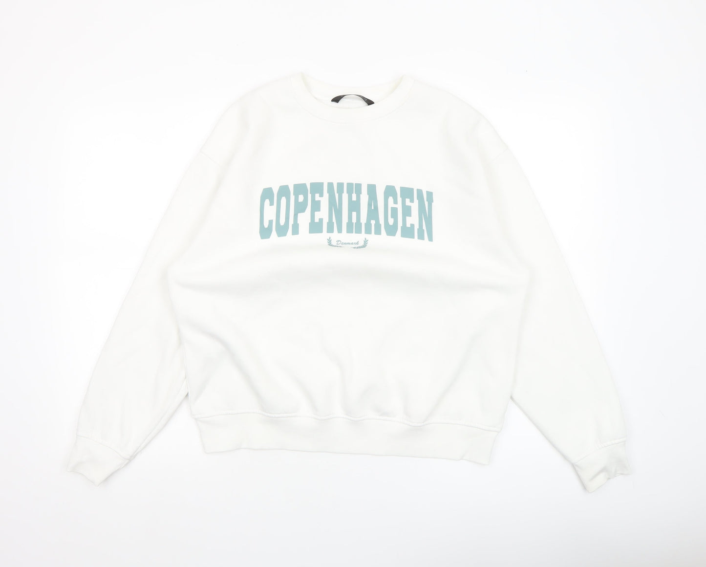 Dunnes Women White Copenhagen Print Pullover Sweatshirt Size M