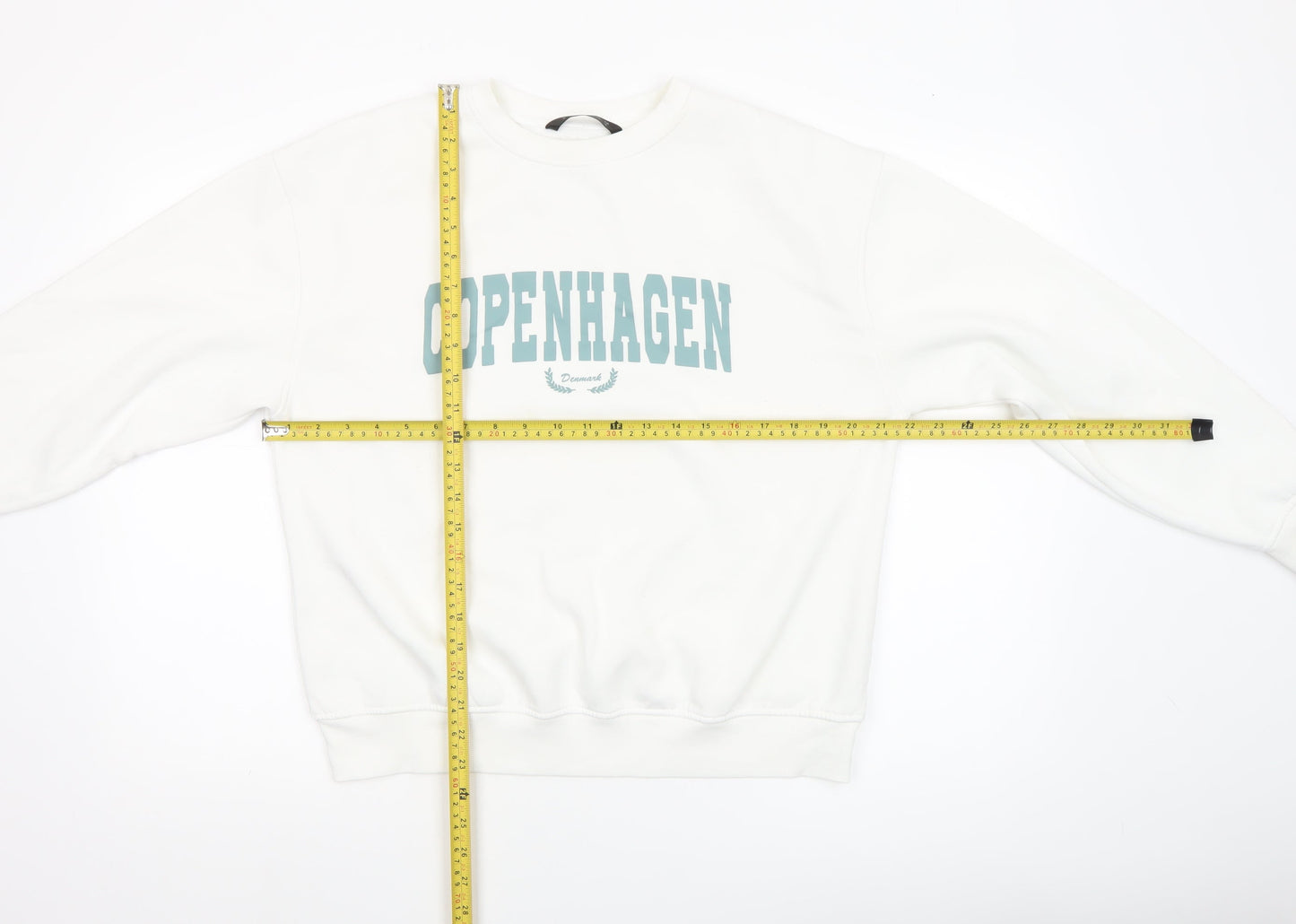 Dunnes Women White Copenhagen Print Pullover Sweatshirt Size M