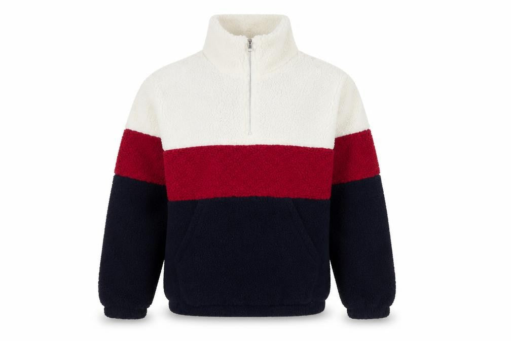 Primark Men's Multicoloured Fleece 1/4 Zip Pullover Sweatshirt Size S