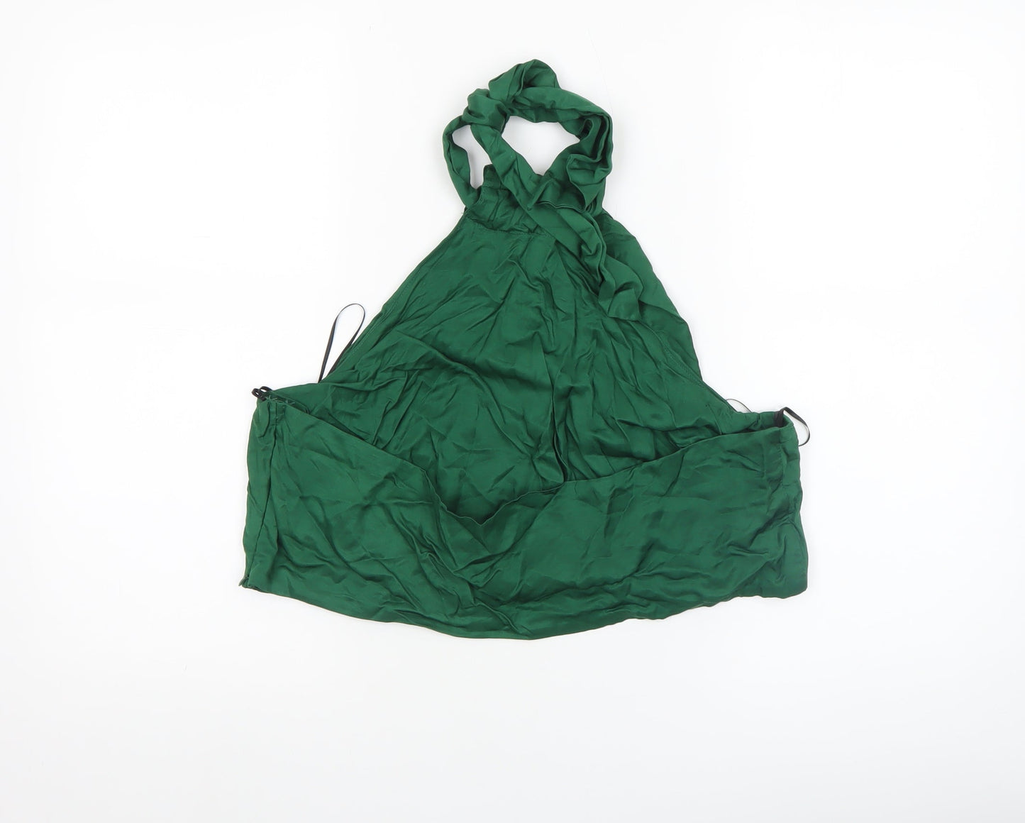 H&M Women Green Halter Neck Camisole Tank Top XL