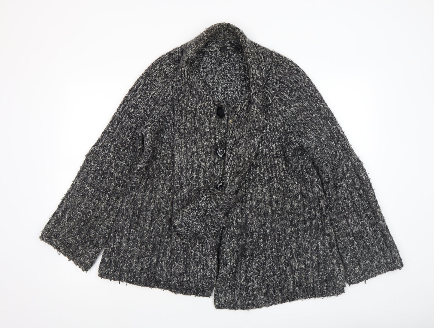 Marks and Spencer Women’s Black Mix Knit Cardigan Size 16 Acrylic