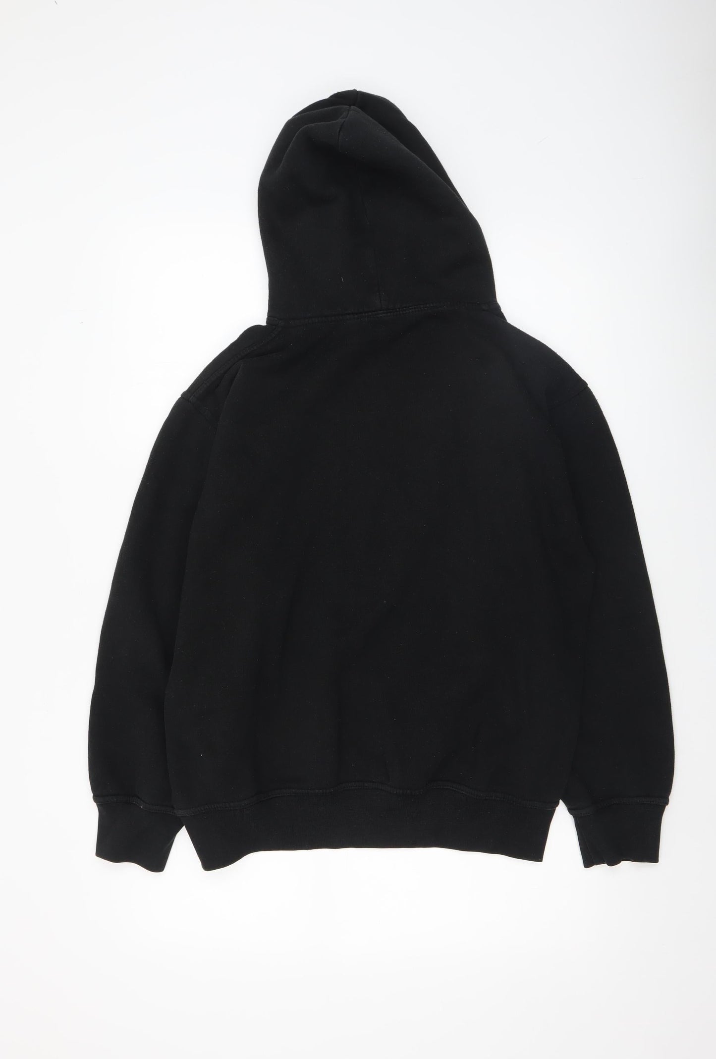 Superdry Men's Black Pullover Hoodie M Logo Graphic Fleece