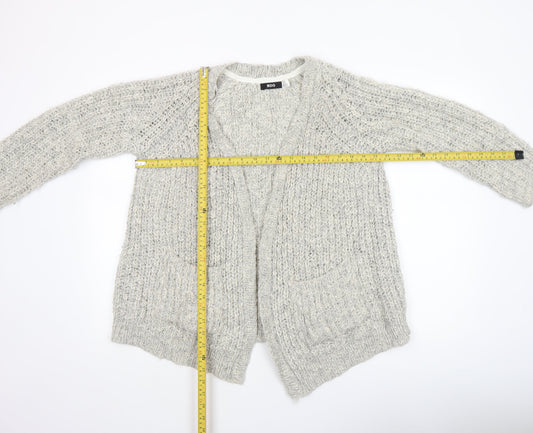 BDG Women's Grey Chunky Knit Open Cardigan Size S