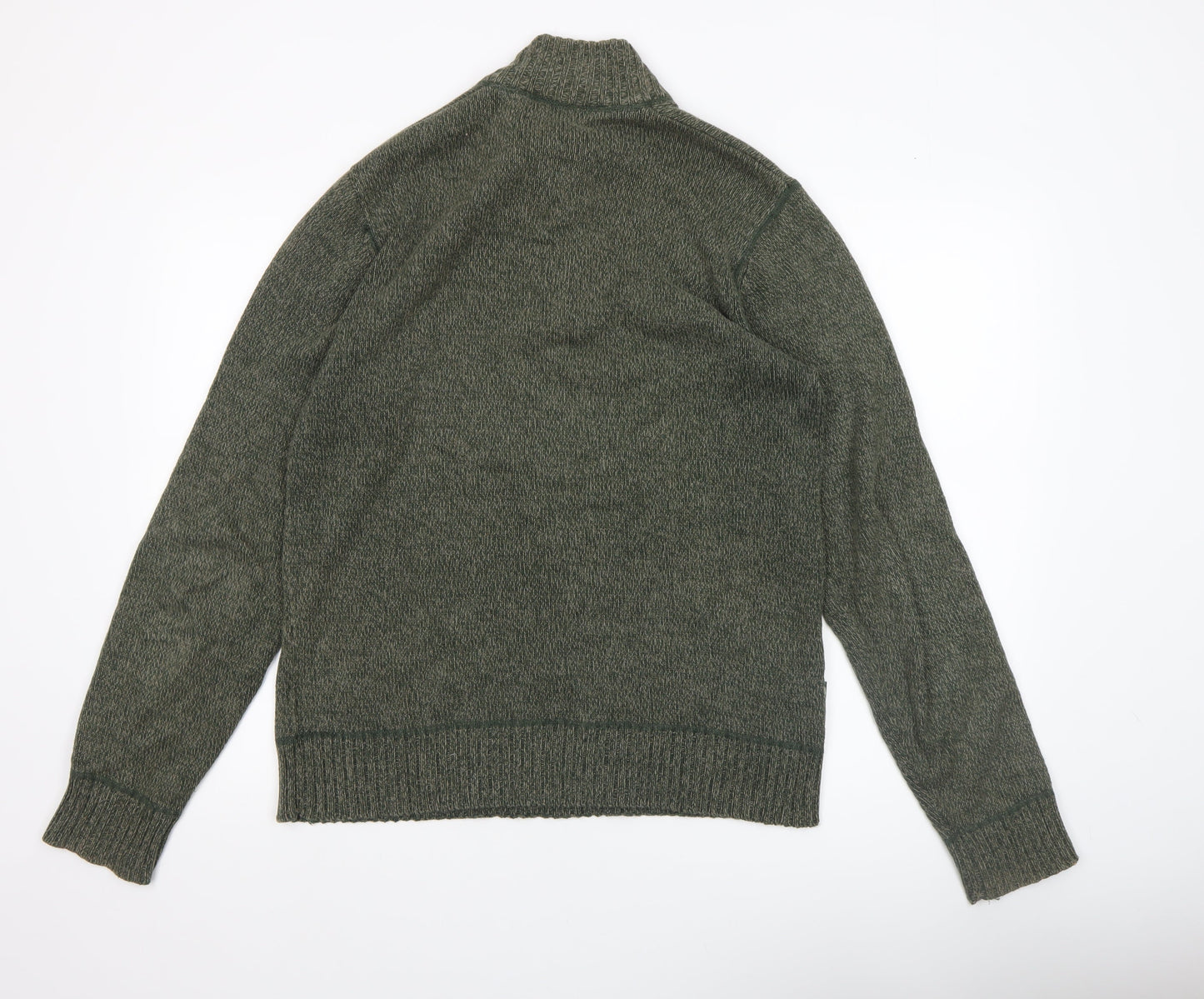 Mountain Warehouse Men’s Green Cotton 1/2 Zip Jumper Size S