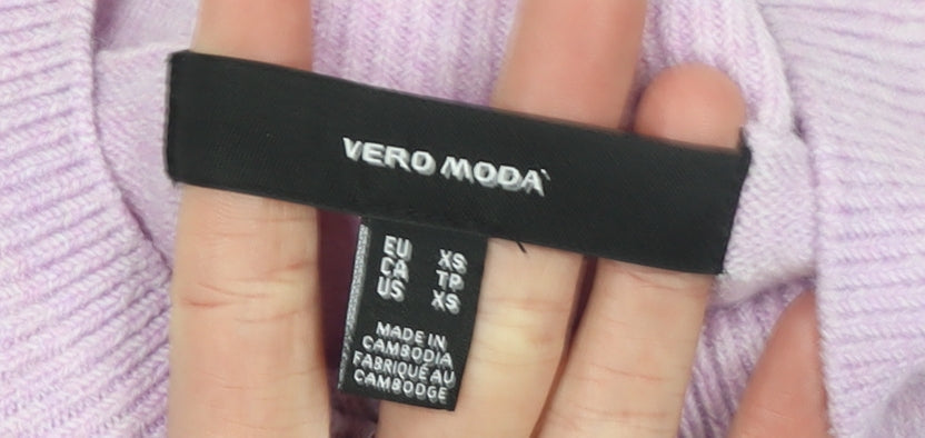 Vero Moda Women’s Purple Crew Neck Long Sleeve Pullover Jumper XS