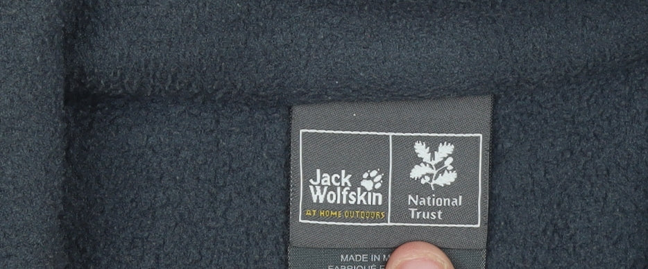 Jack Wolfskin Women Grey Fleece Half Zip Outdoor Jacket Size 6