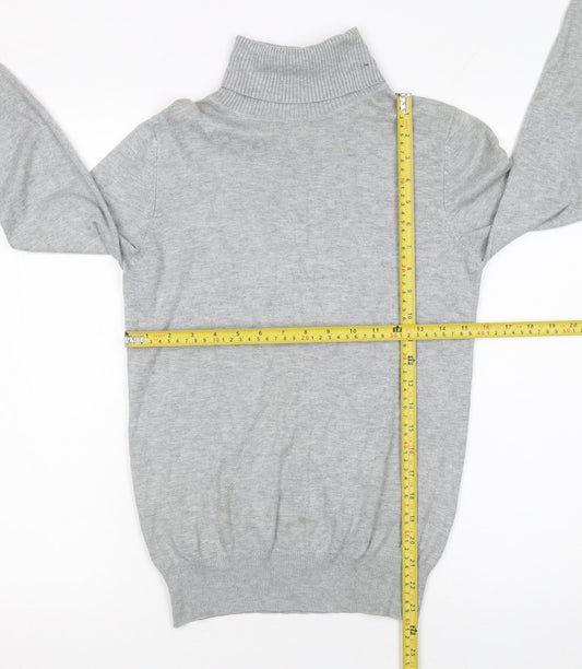Papaya Women Grey Roll Neck Knit Jumper Size 10