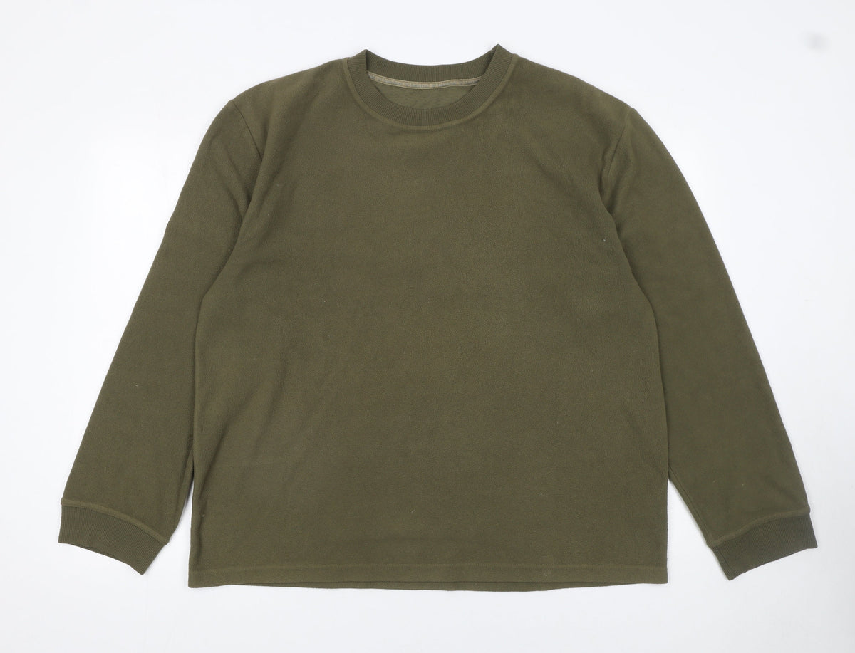 Hawkshead Men’s Green Fleece Pullover Sweatshirt XL