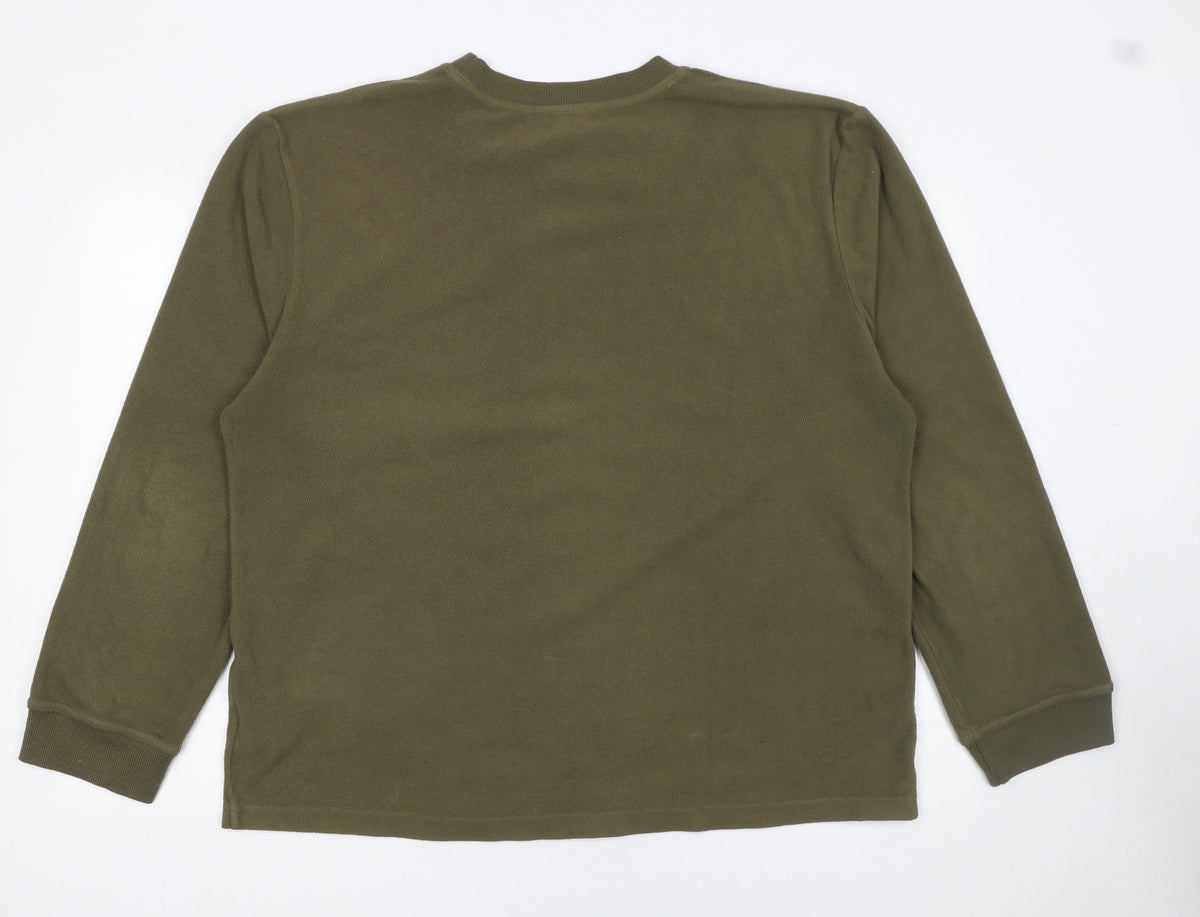 Hawkshead Men’s Green Fleece Pullover Sweatshirt XL