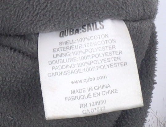 Quba Sails Women's Green Parka Jacket L Faux Fur Hood Cotton Winter Coat