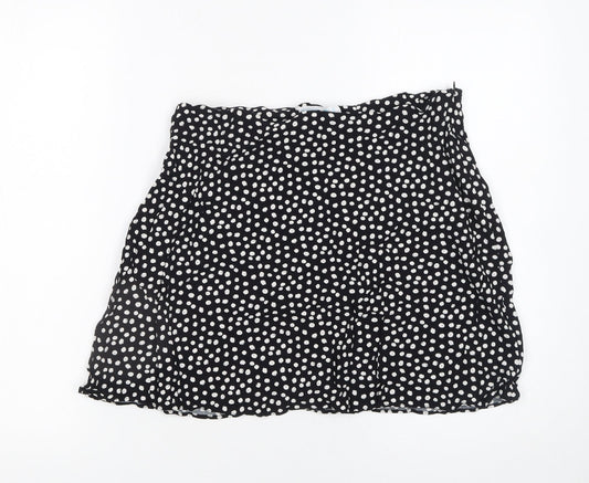 Primark Women’s Black Polka Dot A-Line Short Skirt Size 14