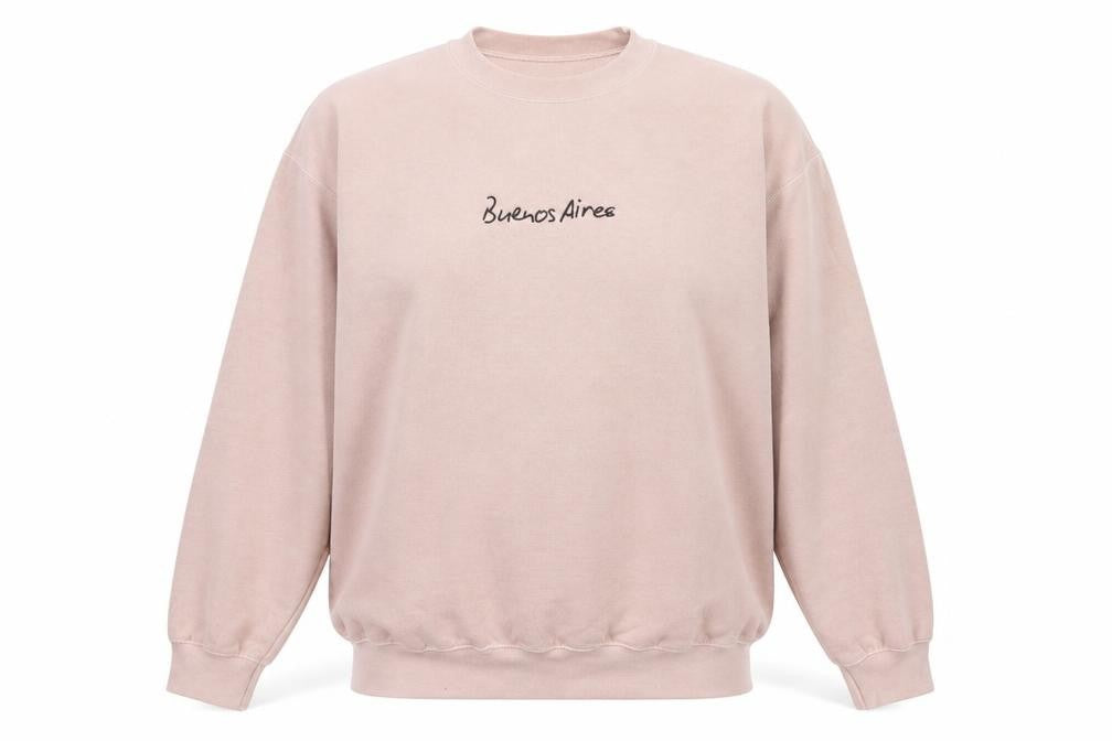 Topman Men's Pink 'Buenos Aires' Graphic Pullover Sweatshirt Size S