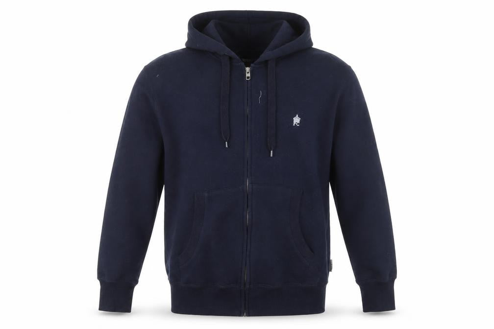 French Connection Men's Blue Full Zip Hoodie Size L