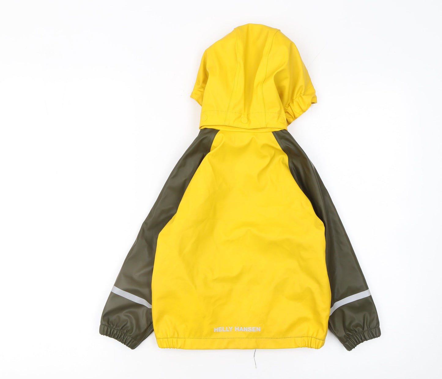Helly Hansen Boys Yellow Waterproof Rain Coat Jacket 3 Years Hooded Lined