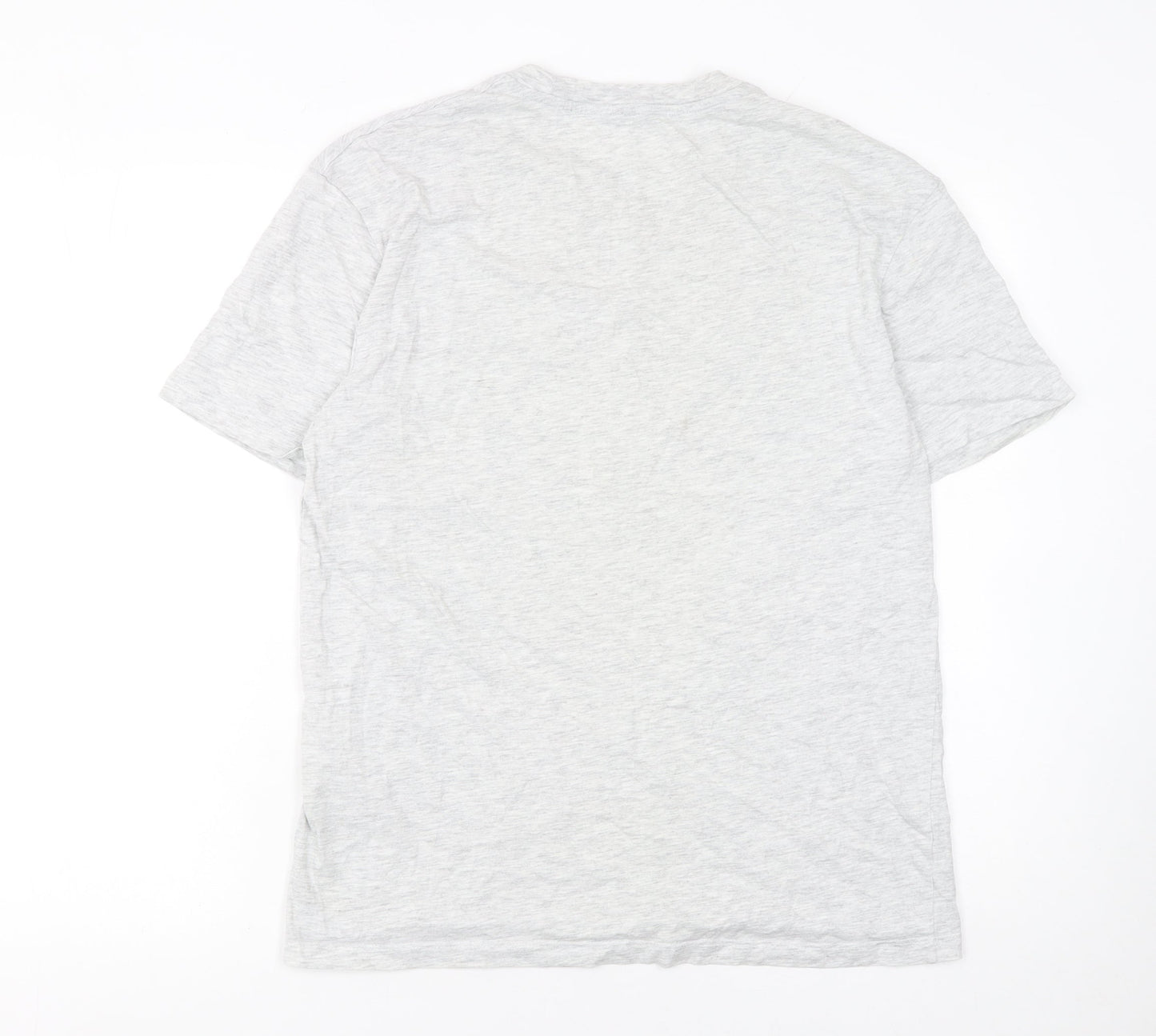 Jack & Jones Mens Grey Regular Fit Crew Neck Short Sleeve T-Shirt Size L