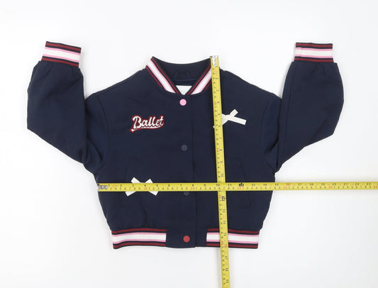 Marks and Spencer Girls Blue Ballet Varsity Jacket 6-7 Years