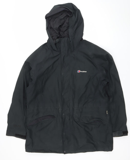 Berghaus Womens Black Size 16 Waterproof Hooded Parka Jacket