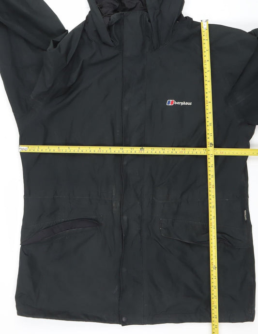 Berghaus Womens Black Size 16 Waterproof Hooded Parka Jacket