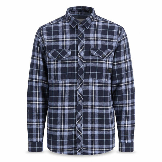 Jack & Jones Men's Blue Check Long Sleeve Flannel Shirt Size M
