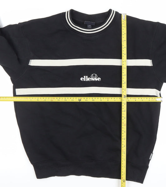 Ellesse Womens Black UK 10 Crew Neck Pullover Sweatshirt