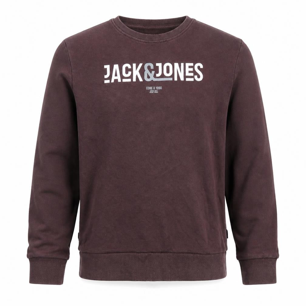 Jack & Jones Men’s Brown Logo Crew Neck Sweatshirt Size L