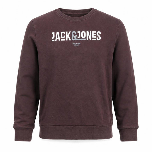 Jack & Jones Men’s Brown Logo Crew Neck Sweatshirt Size L