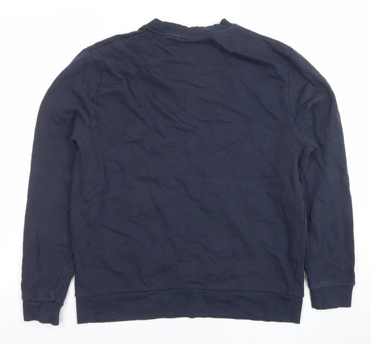 ASOS DESIGN Men's Blue Crew Neck Pullover Sweatshirt M