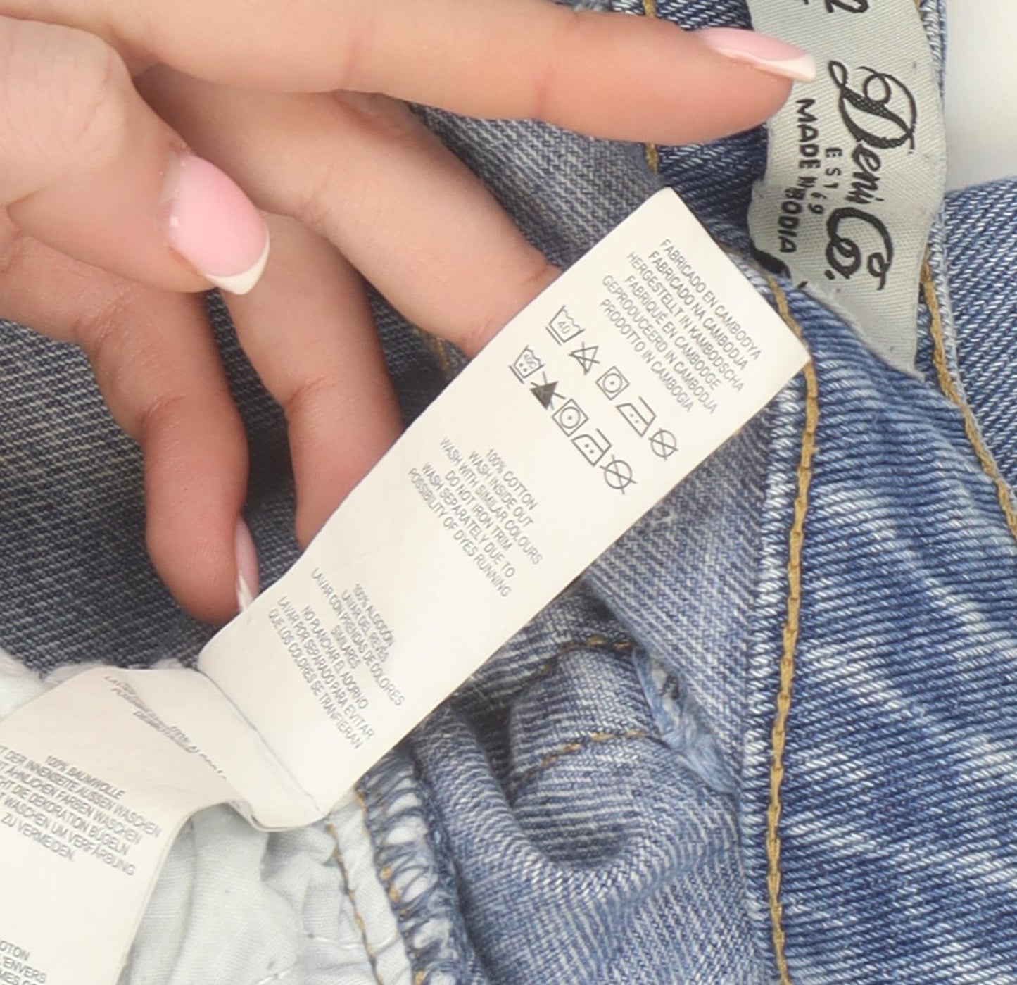 Denim Co. Women's Blue Distressed Boyfriend Jeans Size 10