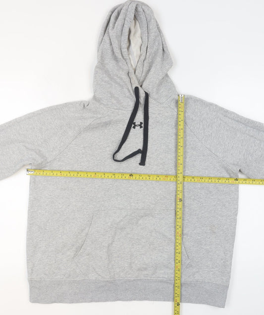 Under Armour Men’s Grey XL Pullover Hoodie Relaxed Fit Cotton Blend